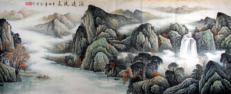 小八尺中国画山水